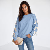 Sudadera redonda de cuello y mangas caídas *