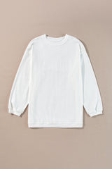 White corduroy oversized sweatshirt