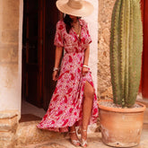 Vestido de vestimenta larga impresa *