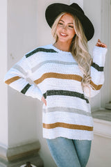 Striped Pop-Corn Tricot Pull