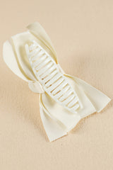 Large hair clip with white knot decor