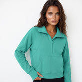 Swein Blue Aruba Sweat Camina con cremallera y collar con bolsillo de canguro