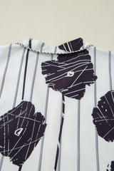 Gran lado de color rojo rojo floral de tamaño mini 3/4*