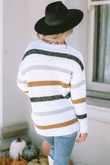 Striped Pop-Corn Tricot Pull