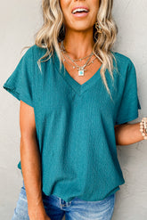 Frove sapphire blue t-shirt with wide sleeves *