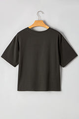 Camiseta gris gris gris vintage con cabeza de tauroau *