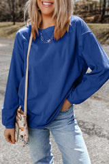 Dark blue corduroy oversized sweatshirt