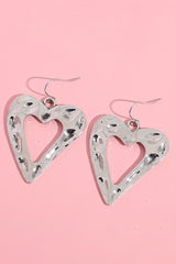 Boucles d'oreilles blanches en forme de cœur creux Valentine-A WOMAN WE LOVE