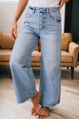 Jean large multis boutons