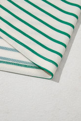 Round neck t-shirt with large green stripes for Saint-Patrick