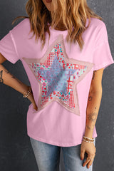 Camiseta de patchwork de Pink Stars