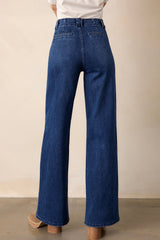 Jean droit coupe droite taille mi-haute Daily Fashion