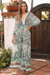 Vestido bohemio largo con estampado floral *