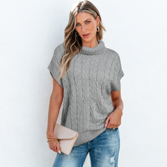 Rolled-collar sweater and bat-sorri-twisted jerk-saving