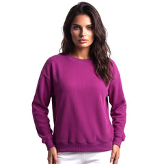 Sweats de gran tamaño en el Velvet Fucsia de terciopelo acanalado