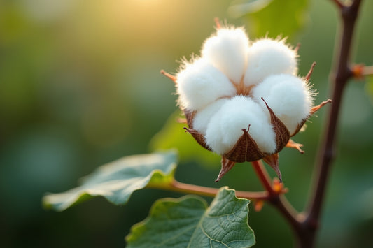 Coton biologique, fibres douces et naturelles, champ de coton