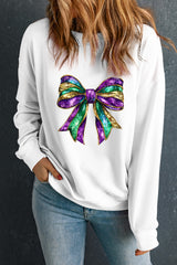 White drooping shoulder sweatshirt *