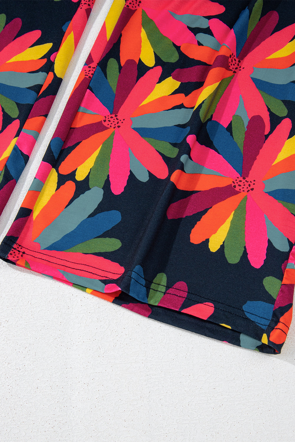 Ensemble de salon noir à manches longues et pantalon imprimé de grande taille-A WOMAN WE LOVE