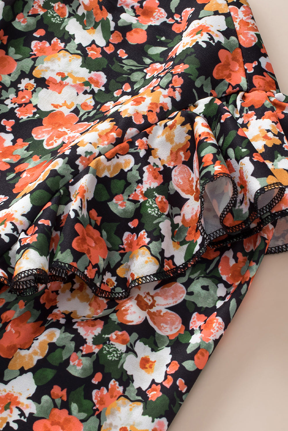 Blouse florale orange à volants et-A WOMAN WE LOVE