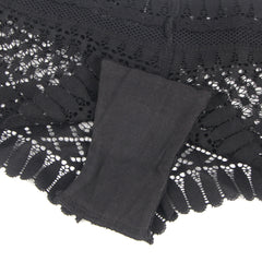 Shorty noir ajouré en maille stretch