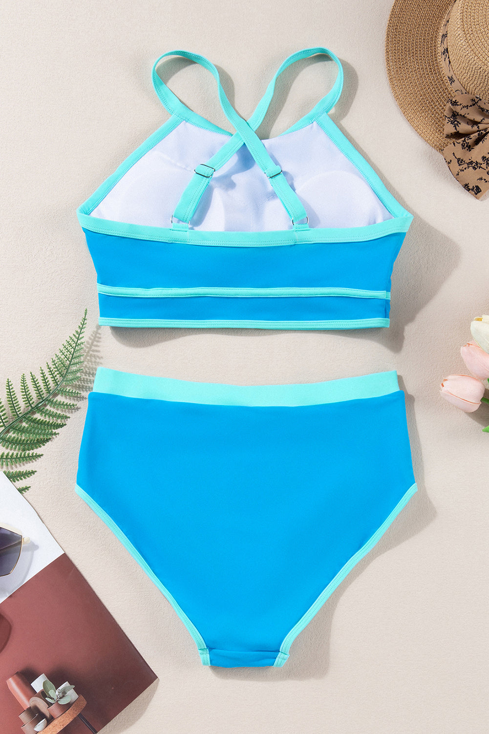 Bikini taille haute bleu à-A WOMAN WE LOVE