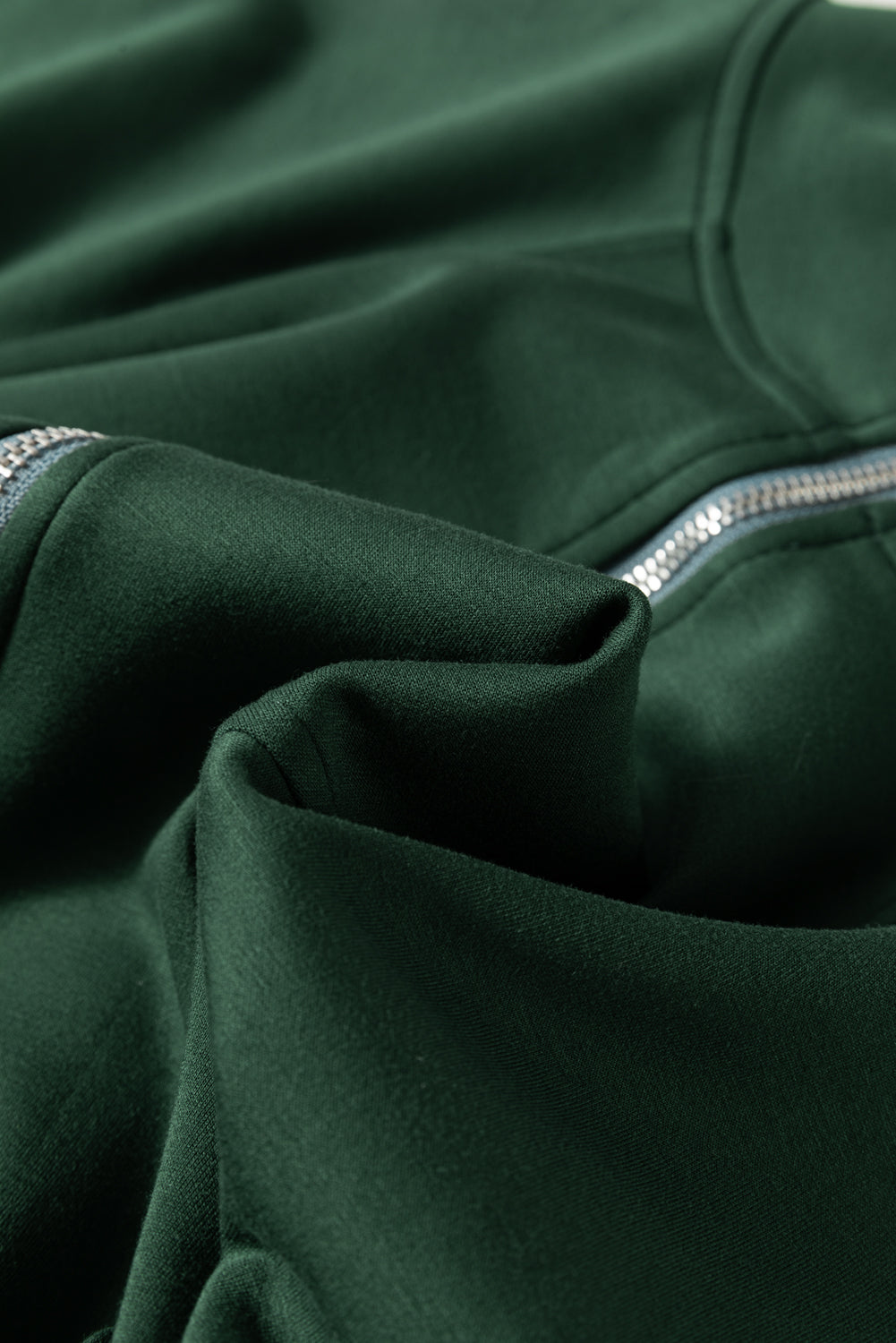 Combi-short verte à col demi-fermeture-A WOMAN WE LOVE