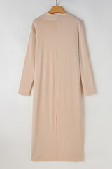 Ensemble cardigan long fendu et pantalon skinny