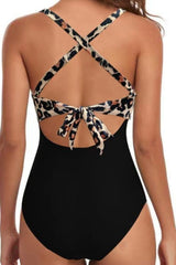 Black leopard 2 tones * monokini