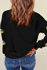 Black with glitter shoulder sweatshirts *