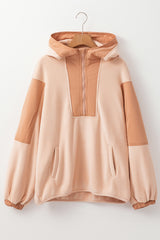Sherpa Holdie Beige de Half-Zip y Beige Light Beige de gran tamaño