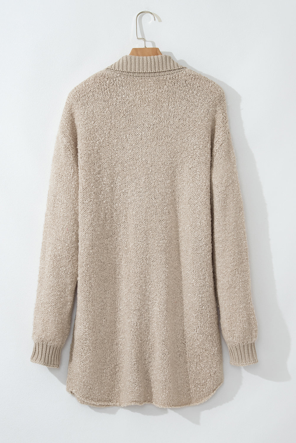 Cardigan boutonné à col et épaules tombantes Jet Stream avec poche-A WOMAN WE LOVE