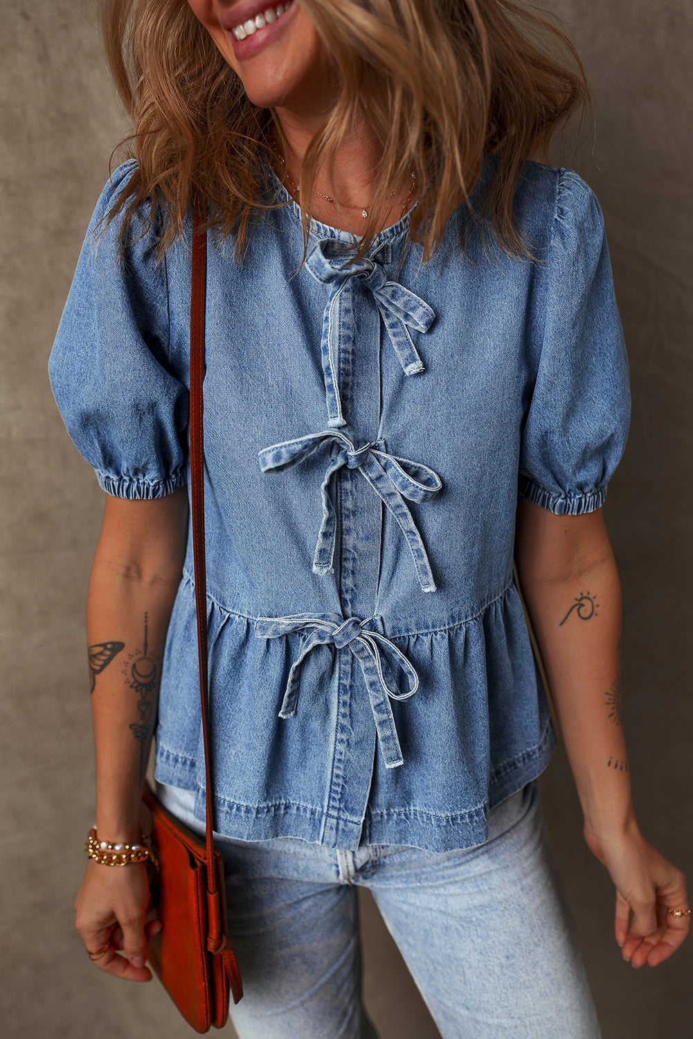Chemise en jean bleu crépuscule *-A WOMAN WE LOVE