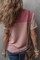 Camiseta de bloque de color côte étile *