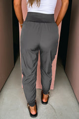 Pantalon de jogging cargo à la taille élastique gris