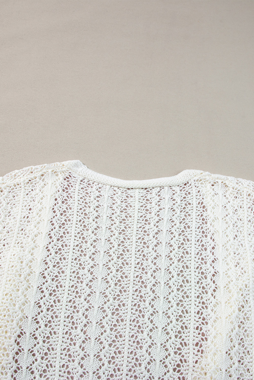 Cardigan blanc élégant en tricot ajouré *-A WOMAN WE LOVE