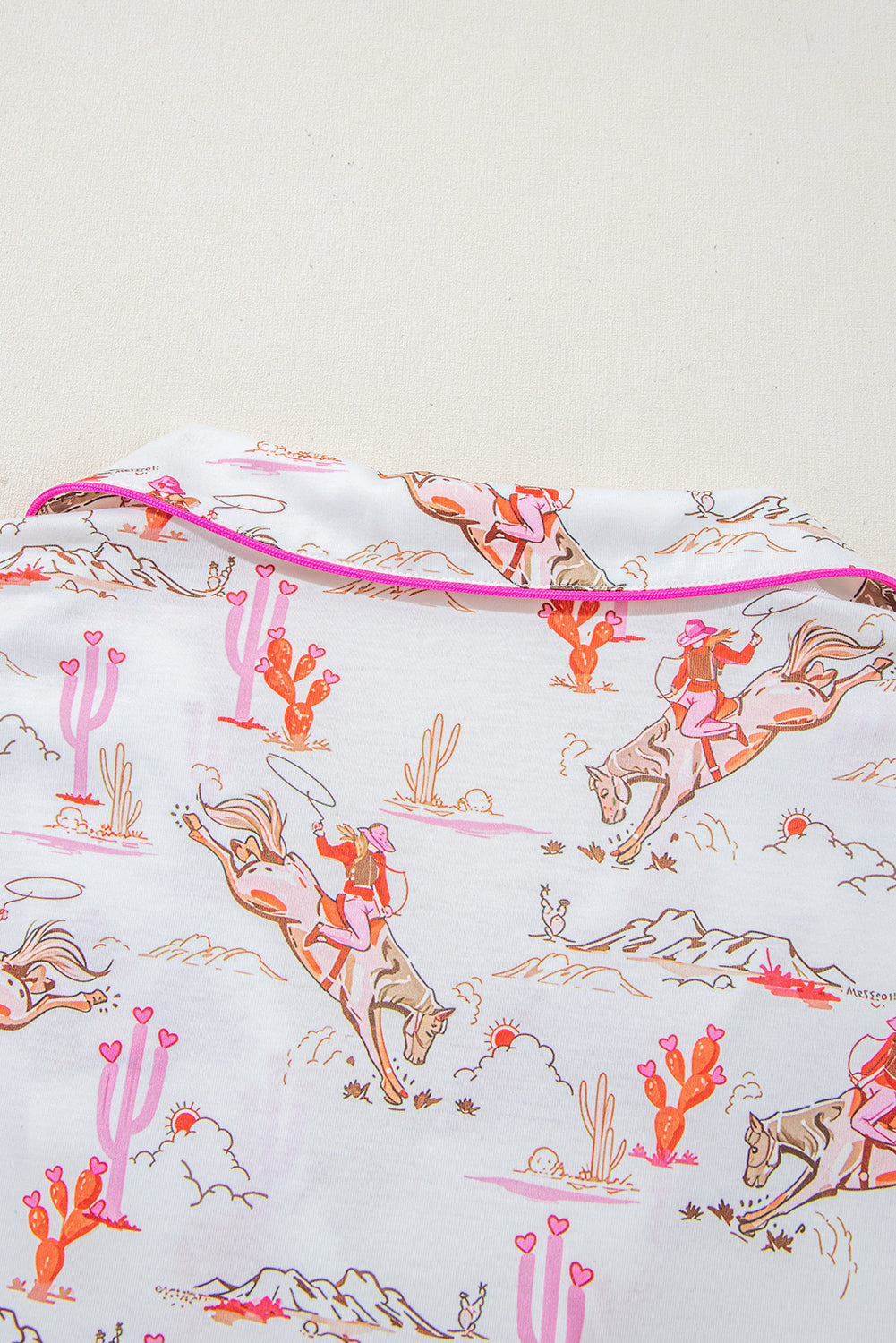 Ensemble pyjama blanc à imprimé country Cowgirl-A WOMAN WE LOVE