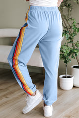 Light blue high -waisted tracksuit *