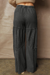 Pantalon à crampon de patchwork à jambe large
