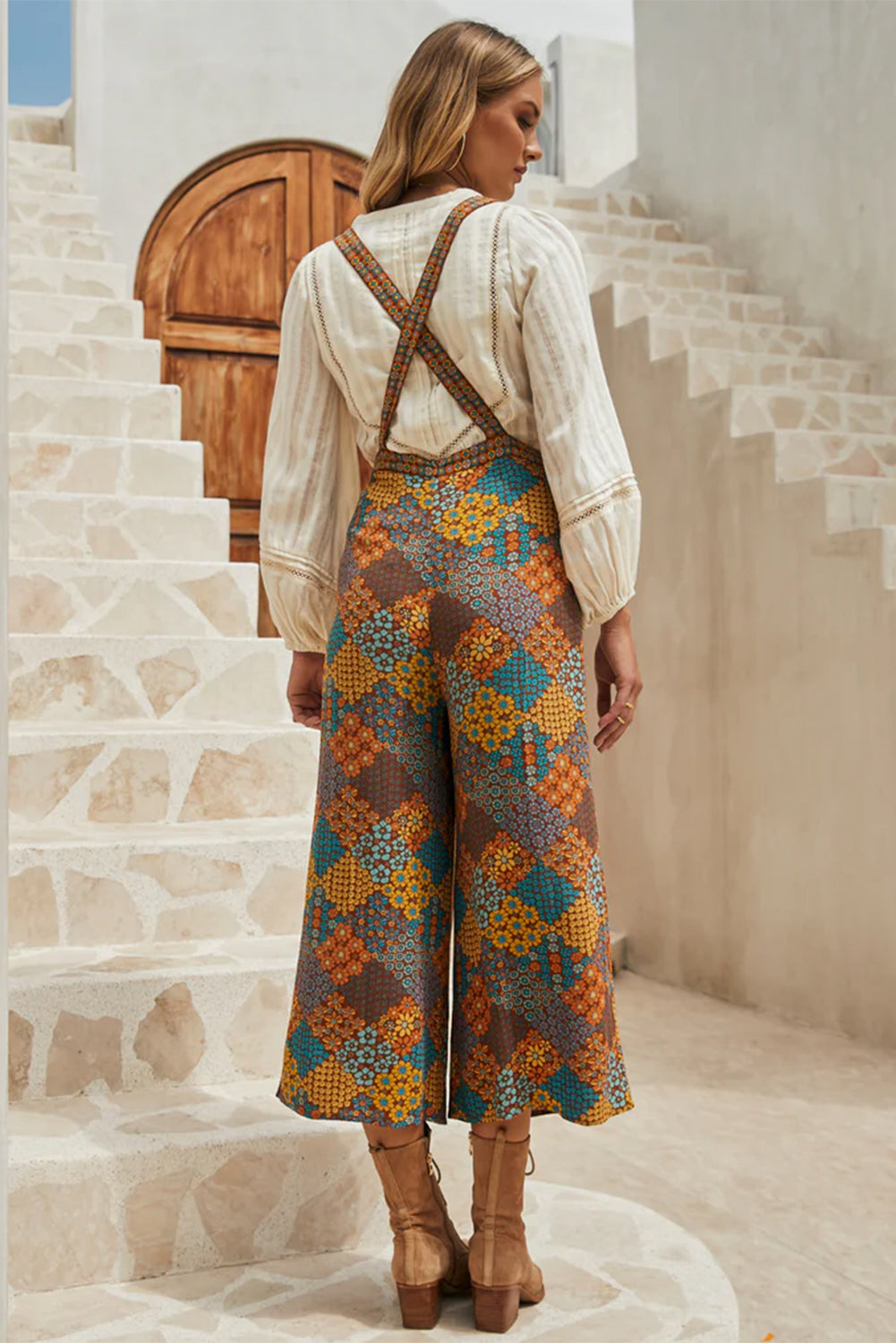Combinaison multicolore bohème à imprimé floral *-A WOMAN WE LOVE