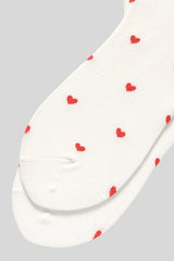 Chaussettes blanches à motif coeur Saint-Valentin-A WOMAN WE LOVE