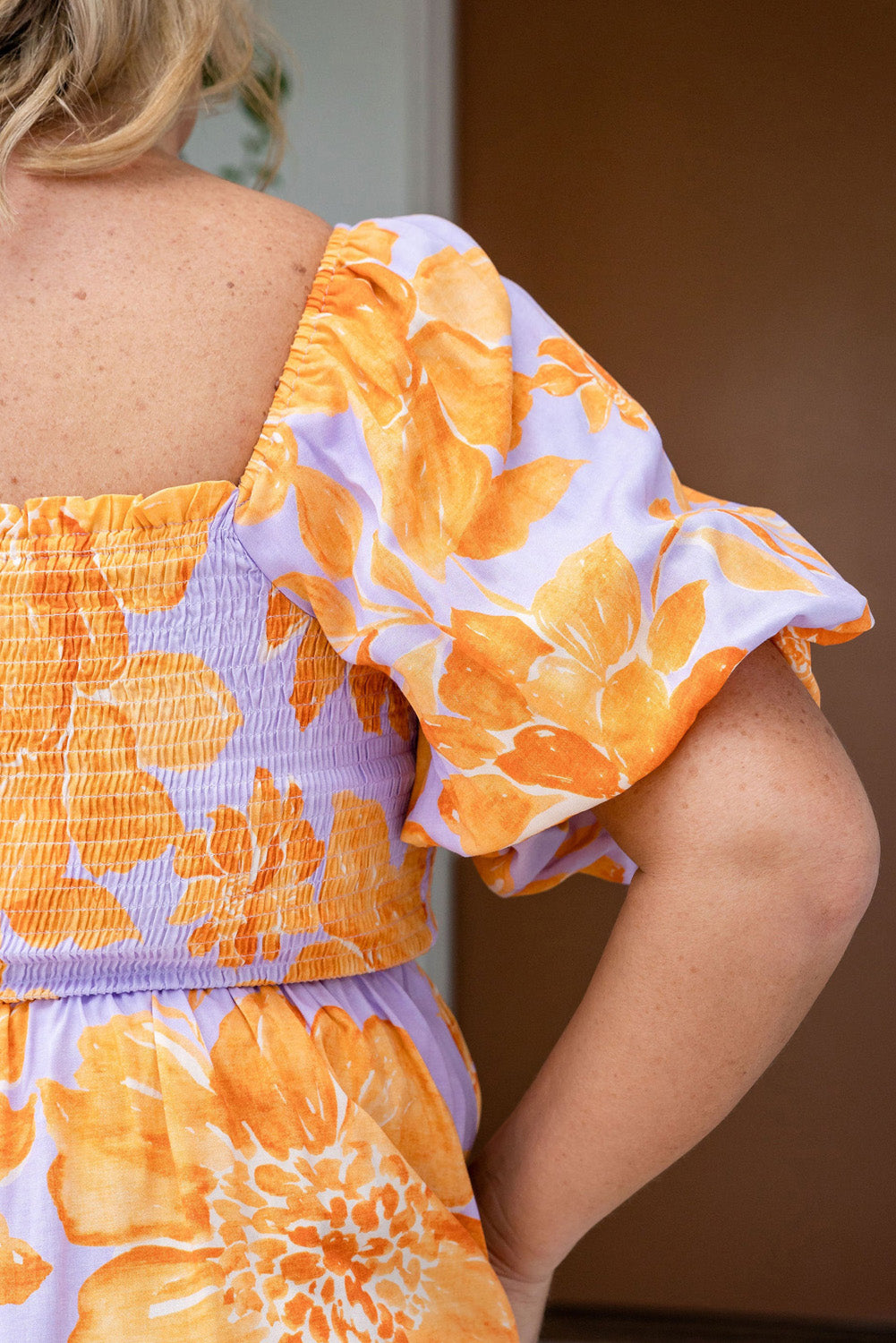 Chemisier babydoll smocké à manches bouffantes *-A WOMAN WE LOVE