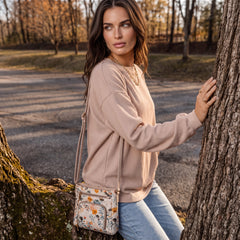 Apricot corduroy oversized sweatshirt