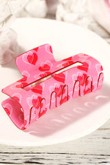 Valentine's Day Print Double Heart Pink Valentine's Day