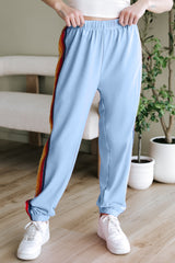 Light blue high -waisted tracksuit *