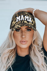 Casquette de baseball léopard brodée Leopard MAMA-A WOMAN WE LOVE