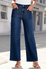 Jean droit coupe droite taille mi-haute Daily Fashion
