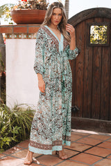 Vestido bohemio largo con estampado floral *