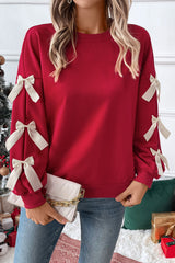 Fluge-red round-neck swallow-sleeves *