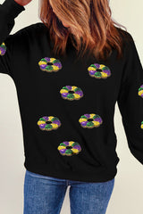 Black with glitter shoulder sweatshirts *