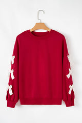 Fluge-red round-neck swallow-sleeves *